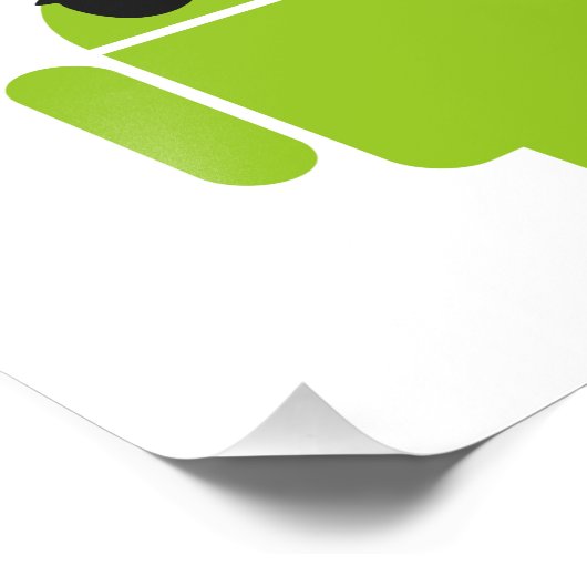 Android Robot Mighty Pirate Fotodruck (Ecke)