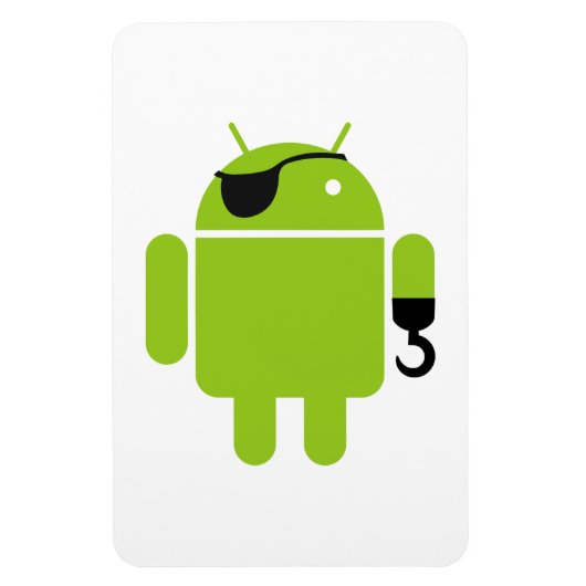 Android Robot Mighty Pirate Magnet (Vertikal)