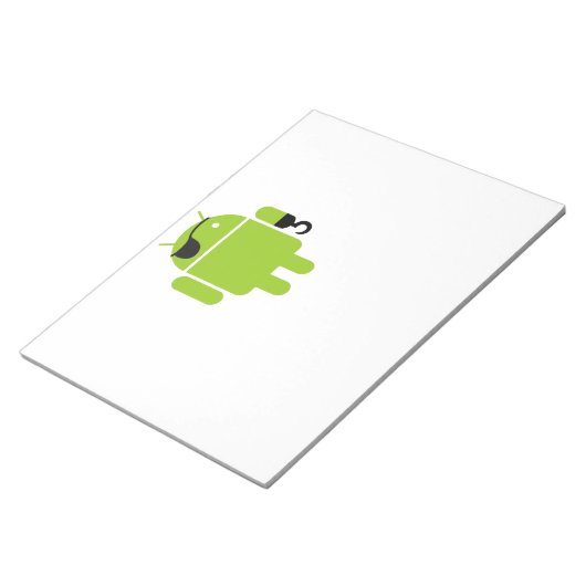 Android Robot Mighty Pirate Notizblock (angewinkelt)