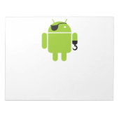 Android Robot Mighty Pirate Notizblock (Vorderseite)