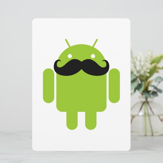 Android Robot Mustache (Stehend Vorderseite)