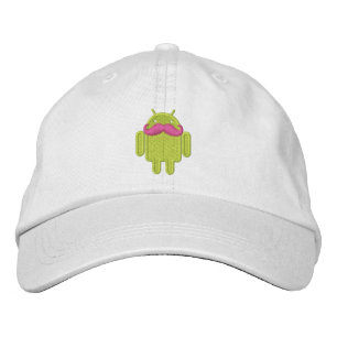 Android Robot Mustache Embroidery Bestickte Baseballkappe