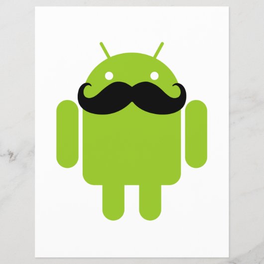 Android Robot Mustache Flyer (Vorne)
