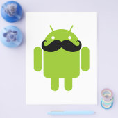 Android Robot Mustache Flyer (Einzeln)