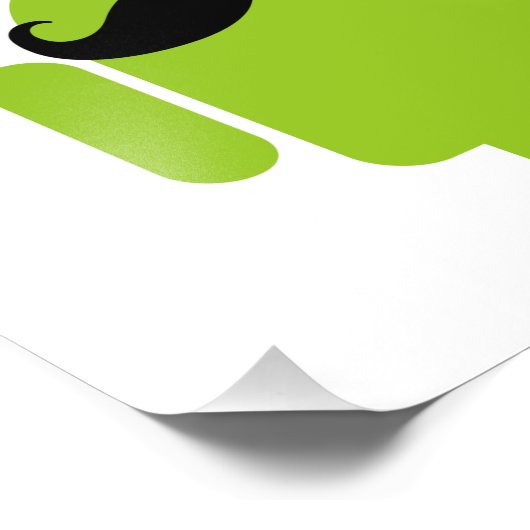 Android Robot Mustache Fotodruck (Ecke)