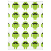 Android Robot Mustache Klemmbrett (Rückseite)