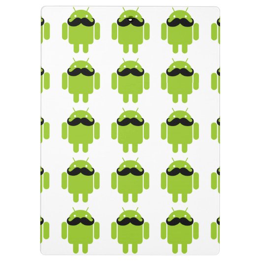 Android Robot Mustache Klemmbrett (Rückseite)