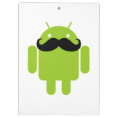 Android Robot Mustache Klemmbrett (Rückseite)