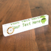 Android Robot Mustache Namensplakette (Seite)