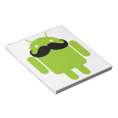 Android Robot Mustache Notizblock (angewinkelt)