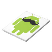 Android Robot Mustache Notizblock (Rotiert)