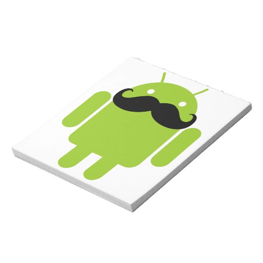 Android Robot Mustache Notizblock (Rotiert)