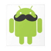 Android Robot Mustache Notizblock (Vorderseite)