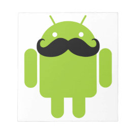 Android Robot Mustache Notizblock