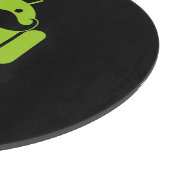 Android Robot Mustache Style auf schwarz Schneidebrett (Ecke)