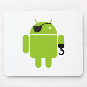 Android Robot Pirate Graphic Mousepad