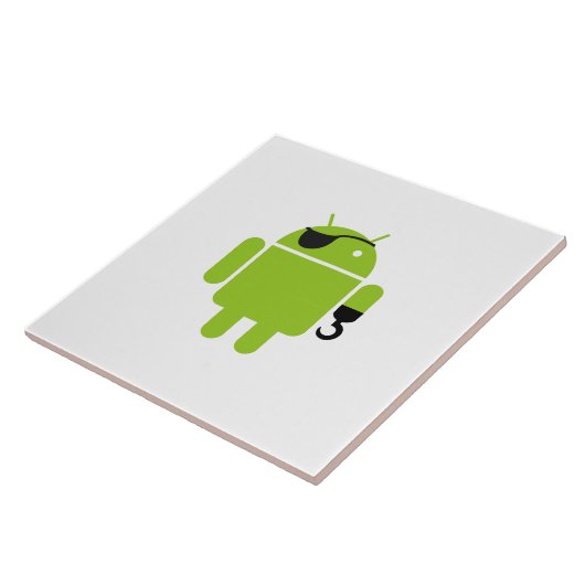 Android Robot Pirate Style Fliese (Seite)