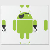 Android Robot Pirate Style Geschenkpapier (Flach)
