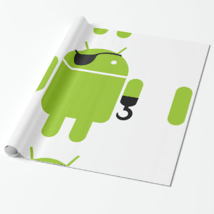 Android Robot Pirate Style Geschenkpapier