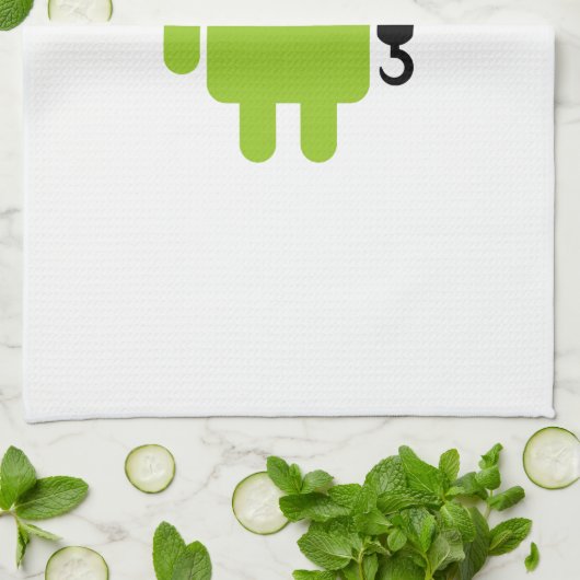 Android Robot Pirate Style Handtuch (Gefaltet)