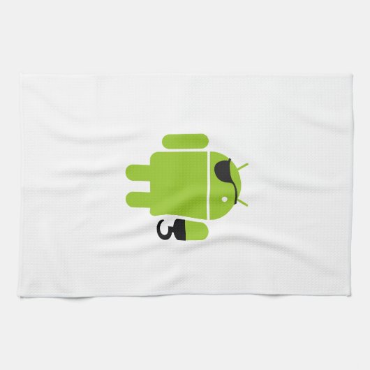 Android Robot Pirate Style Handtuch (Horizontal)