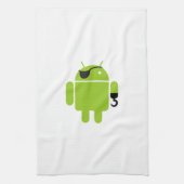 Android Robot Pirate Style Handtuch (Vertikal)