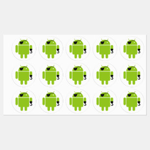 Android Robot Pirates Etiketten