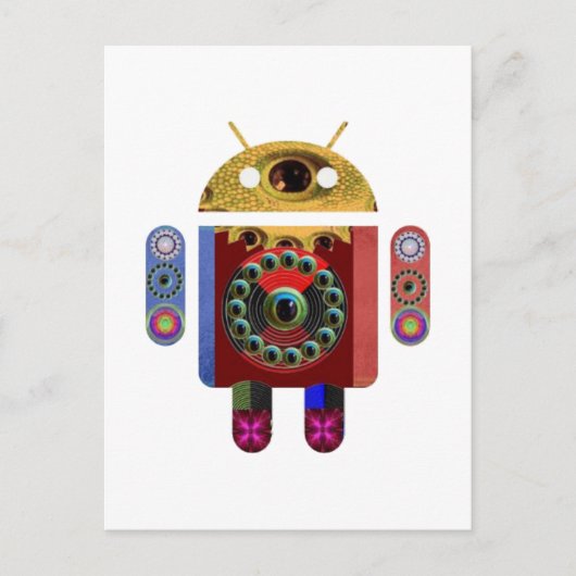 ANDROID Robot Postkarte (Vorderseite)