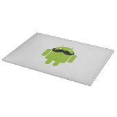 Android Robot Whimsical Mustache Style Schneidebrett (Ecke)