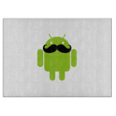 Android Robot Whimsical Mustache Style Schneidebrett (Vorderseite)