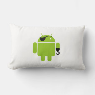 Android-Roboter im Piratenstil Lendenkissen