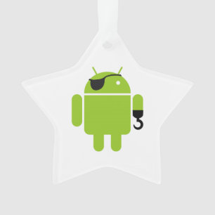 Android-Roboter-Symbol als Pirat Ornament