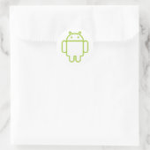 android runder aufkleber (Tasche)