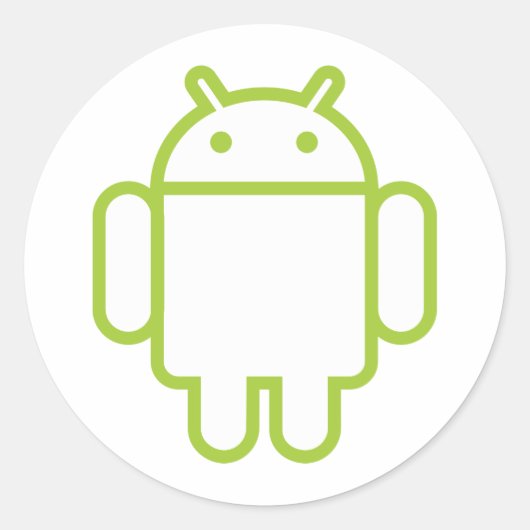 android runder aufkleber (Vorderseite)