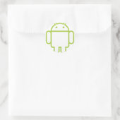 android runder aufkleber (Tasche)