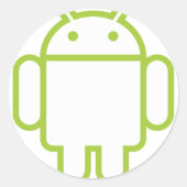 android runder aufkleber (Vorderseite)