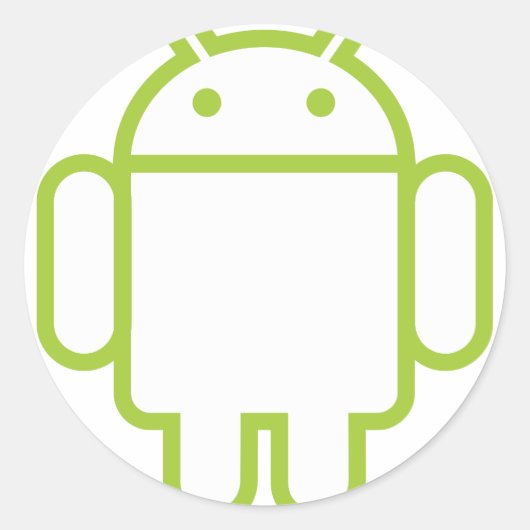 android runder aufkleber (Vorderseite)