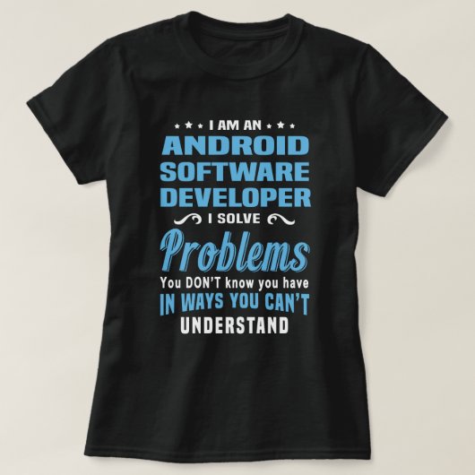 Android Software Developer T-Shirt (Design vorne)