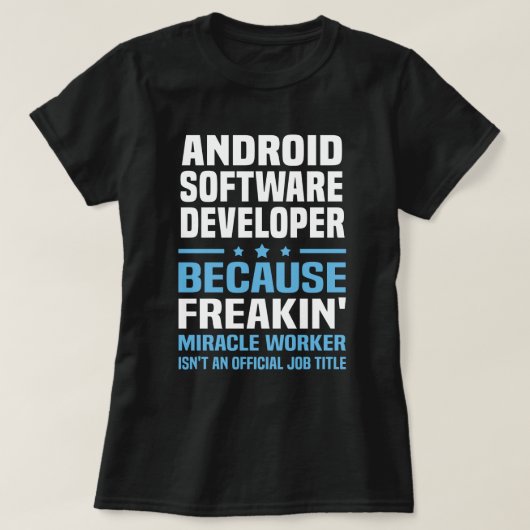 Android Software Developer T-Shirt (Design vorne)