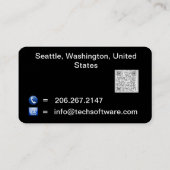 Android Software Engineer Premium Black Visitenkarte (Rückseite)