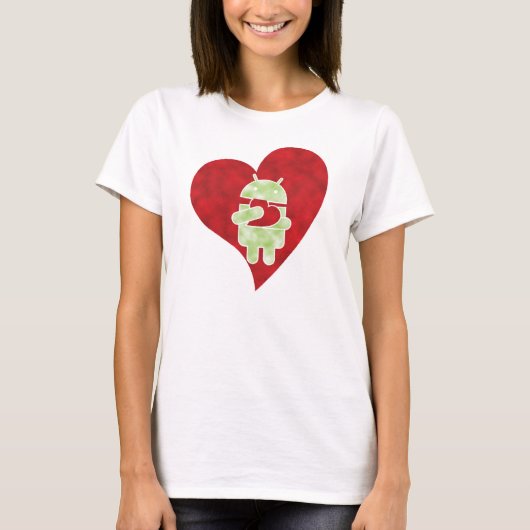 Android-T-Shirt - Droid-Liebe T-Shirt (Vorderseite)