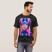 Android Techno Space Girl T-Shirt (Vorne ganz)