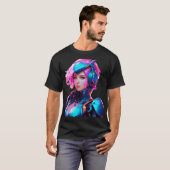 Android Techno Space Girl T-Shirt (Vorne ganz)