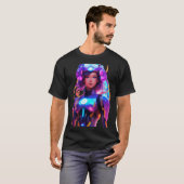 Android Techno Space Girl T-Shirt (Vorne ganz)