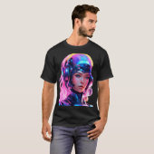 Android Techno Space Girl T-Shirt (Vorne ganz)