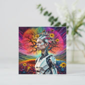 Android Tree Feiertagskarte (Stehend Vorderseite)