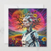 Android Tree Feiertagskarte (Vorderseite)