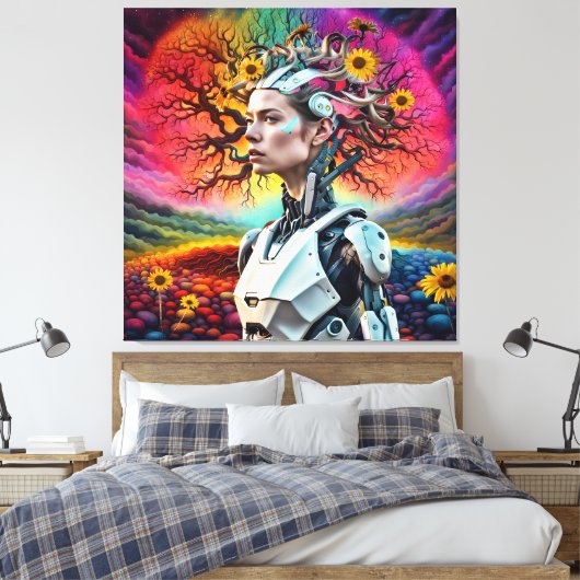 Android Tree Leinwanddruck (Insitu (Schlafzimmer))