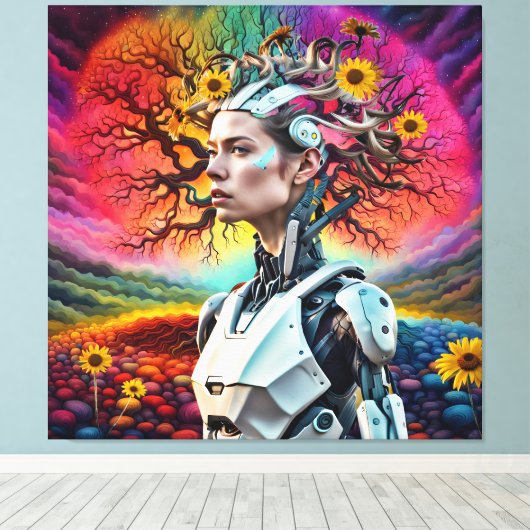 Android Tree Leinwanddruck (Insitu (Holzboden))