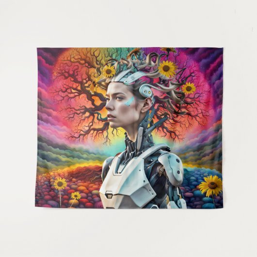Android Tree Wandteppich (Vorderseite (Horizontal))